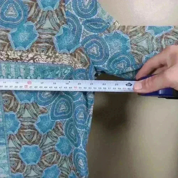 Fred David Women's  Lightweight Transparent Blouse - Size 1x - Picture 7 of 8